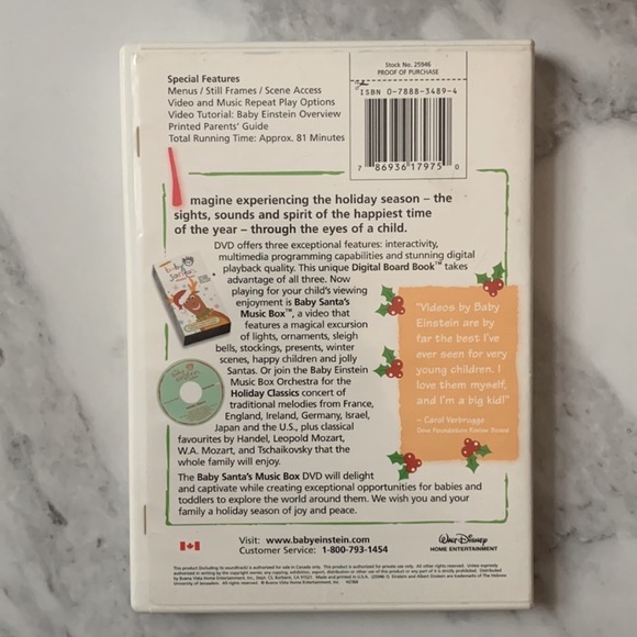 Disney's Baby Santa's Music Box DVD - Picture 3 of 3